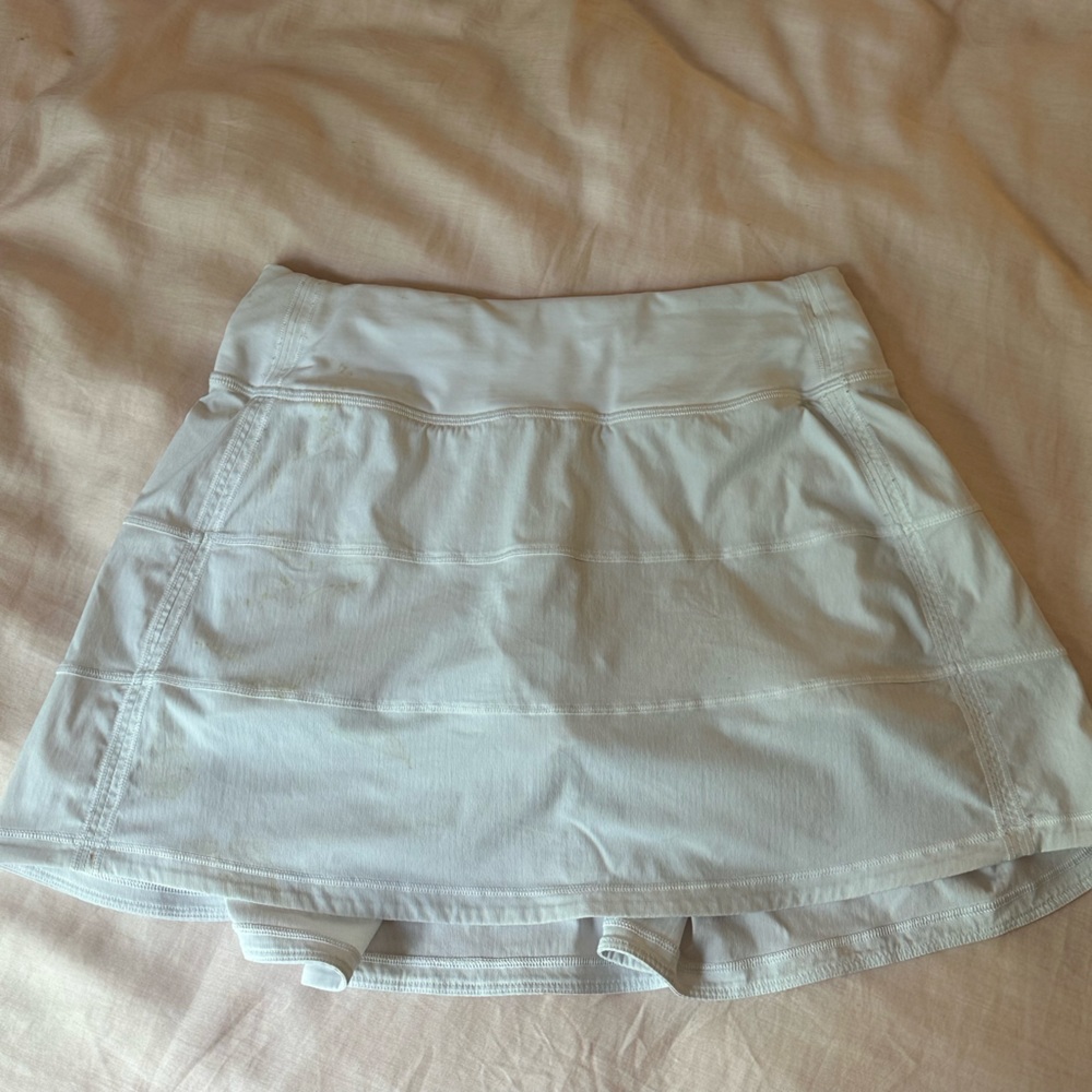 Lululemon pace rival mid rise skirt  White Skirt White Athletic skirt